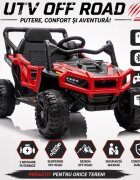 Nichiduta Masinuta electrica Off Road UTV Red cu telecomanda 2.4Gacumulator 12V4.5Ahdoua motoarex35Wslow startroti robuste cu rulmentsuspensiiusi cu deschiderebluetooth