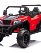 Nichiduta Masinuta electrica pentru 2 copii Speed 4x4 Red cu remorcatelecomanda 2.4Gacumulator 12V10Ah4 motoareroti din cauciuc EVAscaun din pielesuspensiifaruri cu lumini LEDmufa USBMP3Bluetoothcenturi siguranta