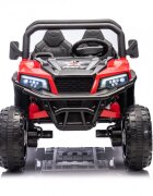 Nichiduta Masinuta electrica pentru 2 copii Speed 4x4 Red cu remorcatelecomanda 2.4Gacumulator 12V10Ah4 motoareroti din cauciuc EVAscaun din pielesuspensiifaruri cu lumini LEDmufa USBMP3Bluetoothcenturi siguranta