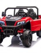 Nichiduta Masinuta electrica pentru 2 copii Speed 4x4 Red cu remorcatelecomanda 2.4Gacumulator 12V10Ah4 motoareroti din cauciuc EVAscaun din pielesuspensiifaruri cu lumini LEDmufa USBMP3Bluetoothcenturi siguranta