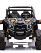 Nichiduta Masinuta electrica pentru 2 copii Turbo Off Road 4X4 Black 24V 800W cu telecomanda 2.4GSuspensiiroti din cauciuc EVAScaun din pieleUsi cu deschidereLumini LEDMuzicaCentura de sigurantaMufa USBBluetooth
