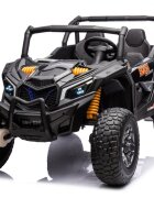 Nichiduta Masinuta electrica pentru 2 copii Turbo Off Road 4X4 Black 24V 800W cu telecomanda 2.4GSuspensiiroti din cauciuc EVAScaun din pieleUsi cu deschidereLumini LEDMuzicaCentura de sigurantaMufa USBBluetooth