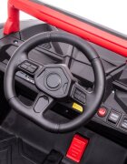 Nichiduta Masinuta electrica pentru 2 copii UTV Racing Black 12Vtelecomanda 2.4Gusi cu deschiderefaruri ledpornire la butonmuzicacentura de sigurantaslow startcapota realista cu deschidere