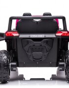 Nichiduta Masinuta electrica pentru 2 copii UTV Racing Pink 12Vtelecomanda 2.4Gusi cu deschiderefaruri ledpornire la butonmuzicacentura de sigurantaslow startcapota realista cu deschidere