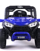 Nichiduta Masinuta electrica pentru copii 12V Off Road Race Blue cu telecomanda 2.4Gfaruri cu lumini LED sunetemuzica 2 motoare x 35wfunctie slow startmufa USBcentura de siguranta