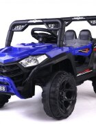 Nichiduta Masinuta electrica pentru copii 12V Off Road Race Blue cu telecomanda 2.4Gfaruri cu lumini LED sunetemuzica 2 motoare x 35wfunctie slow startmufa USBcentura de siguranta