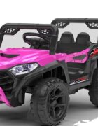 Nichiduta Masinuta electrica pentru copii 12V Off Road Race Pink cu telecomanda 2.4Gfaruri cu lumini LED sunetemuzica 2 motoare x 35wfunctie slow startmufa USBcentura de siguranta