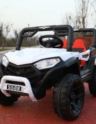Nichiduta Masinuta electrica pentru copii 12V Off Road Race White cu telecomanda 2.4Gfaruri cu lumini LEDsunetemuzica 2 motoare x 35wfunctie slow startmufa USBcentura de siguranta