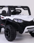 Nichiduta Masinuta electrica pentru copii 12V Off Road Race White cu telecomanda 2.4Gfaruri cu lumini LEDsunetemuzica 2 motoare x 35wfunctie slow startmufa USBcentura de siguranta