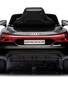 Nichiduta Masinuta electrica pentru copii Audi E-tron GT Black 70W cu licenta oglinzi retrovizoare roti din spuma evalumini LEDcentura de sigurantasistem troller pentru tractaremufa MP3slot usbcard microSD