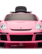 Nichiduta Masinuta electrica pentru copii cu licenta Porsche RUF-CTR3 Roz 12Vechipare Premiumtelecomanda 24G2 motoarex39wroti EVAscaun din pielesuspensiiusi cu deschiderelumini LEDmuzicaeleron