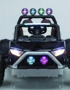 Nichiduta Masinuta electrica pentru copii cu telecomanda 24G Alaser Black2motoarex55WRoti EVA cu rulmentScaun din piele ecologicaSuspensiiLumini LED fataspateUsi cu deschidereFunctie leganareBara cu proiectoare