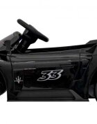 Nichiduta Masinuta electrica pentru copii Maserati MC20 GT2 Black 300W cu echipare Premium si licenta pornire la buton scaun din piele slow start lumini suspensii roti din spuma Eva si scaun piele