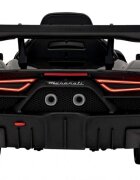 Nichiduta Masinuta electrica pentru copii Maserati MC20 GT2 Black 300W cu echipare Premium si licenta pornire la buton scaun din piele slow start lumini suspensii roti din spuma Eva si scaun piele