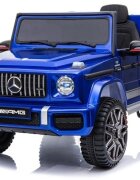 Nichiduta Masinuta electrica pentru copii Mercedes G63 AMG Blue Painting cu echipare Premium scaun piele roti Eva telecomanda lumini si deschidere usi