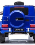 Nichiduta Masinuta electrica pentru copii Mercedes G63 AMG Blue Painting cu echipare Premium scaun piele roti Eva telecomanda lumini si deschidere usi