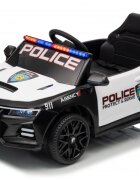 Nichiduta Masinuta electrica pentru copii Police Agency 24Vtelecomanda 2.4Gscaun din piele2 motoarefaruri led si lumini girofar politie muzicasuspensii