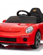Nichiduta Masinuta electrica pentru copii Porsche RUF GT Red cu licenta Telecomanda parinti 24G2 motoare x 45wAcumulator 12V4.5AhRoti EVAScaun din piele2 VitezeSistem trollerMP3USBBluetoothUsi cu deschidereSuspensii
