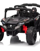 Nichiduta Masinuta electrica pentru copii Sport Speed Black 12V cu telecomanda 2.4Gmotoare 2x35wlumini ledusi cu deschidereslow startroti robuste din plastic cu suspensii pe spate
