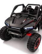 Nichiduta Masinuta electrica pentru copii Sport UTV KCK Black 4x4Telecomanda 2.4GAcumulator 24V 7Ah4x4 400wRoti din cauciuc EVAScaun din pieleSuspensiiFaruri cu lumini LEDMufa USBMP3BluetoothCentura siguranta