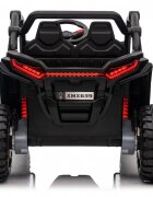 Nichiduta Masinuta electrica pentru copii Sport UTV KCK Black 4x4Telecomanda 2.4GAcumulator 24V 7Ah4x4 400wRoti din cauciuc EVAScaun din pieleSuspensiiFaruri cu lumini LEDMufa USBMP3BluetoothCentura siguranta