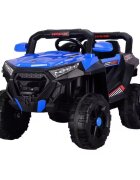 Nichiduta Masinuta electrica pentru copii Super Car Blue 12V 70W cu telecomanda scaun din piele functii muzicale slow start Usb si lumini
