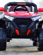 Nichiduta Masinuta electrica pentru copii Super Car Red 12V 70W cu telecomanda scaun din piele functii muzicale slow start Usb si lumini