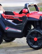 Nichiduta Masinuta electrica pentru copii Super Car Red 12V 70W cu telecomanda scaun din piele functii muzicale slow start Usb si lumini
