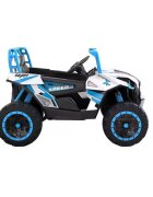 Nichiduta Masinuta electrica pentru copii Super Speed Blue 12V4.5Ah70W deschidere usi suspensii fataspate scaun piele muzica sunete telecomanda Usb si luminifunctie swing