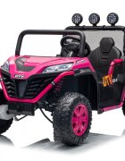 Nichiduta Masinuta electrica pentru copii UTV Max Speed Rose Red 4x4 cu telecomandaacumulator 24Vfaruri ledRoll bar cu proiectoare ledroti robusteportbagaj