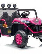 Nichiduta Masinuta electrica pentru copii UTV Max Speed Rose Red 4x4 cu telecomandaacumulator 24Vfaruri ledRoll bar cu proiectoare ledroti robusteportbagaj