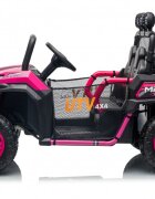 Nichiduta Masinuta electrica pentru copii UTV Max Speed Rose Red 4x4 cu telecomandaacumulator 24Vfaruri ledRoll bar cu proiectoare ledroti robusteportbagaj