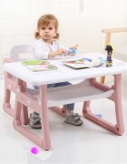 Nichiduta Masuta de studiu cu 2 scaunele School Pink