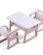 Nichiduta Masuta de studiu cu 2 scaunele School Pink