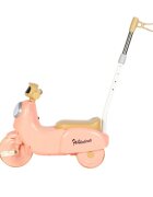 Nichiduta Motocicleta cu pedale pentru copii 3in1 Fast Pink cu maner parental detasabilfar cu lumina LEDmuzicaspatiu de depozitarestructura stabilasistem antirasturnareroti rezistenteunghi de viraj limitat