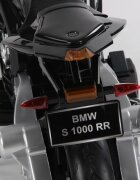 Nichiduta Motocicleta electrica pentru copii 12V 90W BMW 528 RR cu pornire la cheie roti eva si scaun de piele doua motoare puternice si cric pliabil