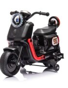 Nichiduta Motocicleta electrica pentru copii SafeRider 95 Blackremorca detasabilaroti ajutatoaremotor 35wacumulator 6V7Ahfar cu lumini LEDroti rezistentemanere ergonomicemuzicapornire la buton
