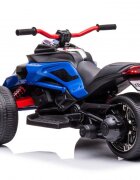 Nichiduta Motocicleta electrica pentru copii Spider Blue cu roti EVAacumulator 12V lumini LEDpornire la butonsezut ergonomicmanere antiderapantedisplay cu afisaj bateriegreutate admisa 30 kg
