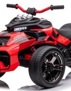 Nichiduta Motocicleta electrica pentru copii Spider Red 90W cu lumini pornire la buton sunete lumini si mufa Usb