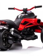Nichiduta Motocicleta electrica pentru copii Spider Red 90W cu lumini pornire la buton sunete lumini si mufa Usb