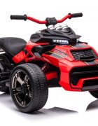 Nichiduta Motocicleta electrica pentru copii Spider Red cu roti EVAacumulator 12V lumini LEDpornire la butonsezut ergonomicmanere antiderapantedisplay cu afisaj bateriegreutate admisa 30 kg