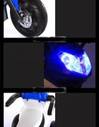 Nichiduta Motocicleta electrica pentru copii Sport HP2 70W White cu unitate audio Mp3 si lumini led portbagaj si roti rezistente