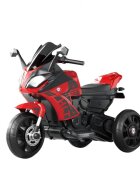 Nichiduta Motocicleta electrica pentru copii Thunder Red cu 2 motoare x 38wroti late si stabile scaun din piele ecologicaacumulator 6V4Ahoglinzi retrovizoareroti din plastic rezistent