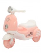 Nichiduta Motocicleta RideON fara pedale pentru copii BabyRide Pink cu far lumina LED muzica sezut ergonomic cu spatiu depozitare sistem de siguranta antirasturnare