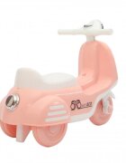 Nichiduta Motocicleta RideON fara pedale pentru copii BabyRide Pink cu far lumina LED muzica sezut ergonomic cu spatiu depozitare sistem de siguranta antirasturnare