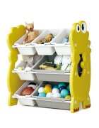 Nichiduta Organizator jucarii cu 7 cutii Dinosaur Galben
