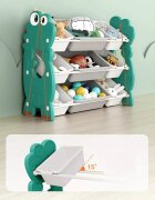 Nichiduta Organizator jucarii cu 7 cutii Dinosaur Verde