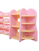 Nichiduta Organizator pentru jucarii si rechizite cu polite si 8 cutii depozitare Tree Peach Pink