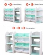 Nichiduta Organizator pentru jucarii si rechizite cu polite si 8 cutii depozitare Tree Peach Pink
