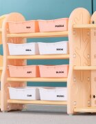 Nichiduta Organizator pentru jucarii si rechizite cu polite si 8 cutii depozitare Tree Peach Pink